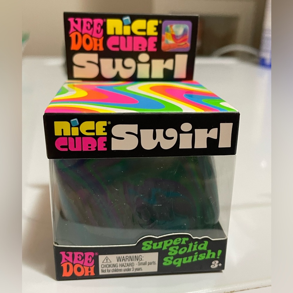 Needoh Nice Cube  Swirl Squish Toy